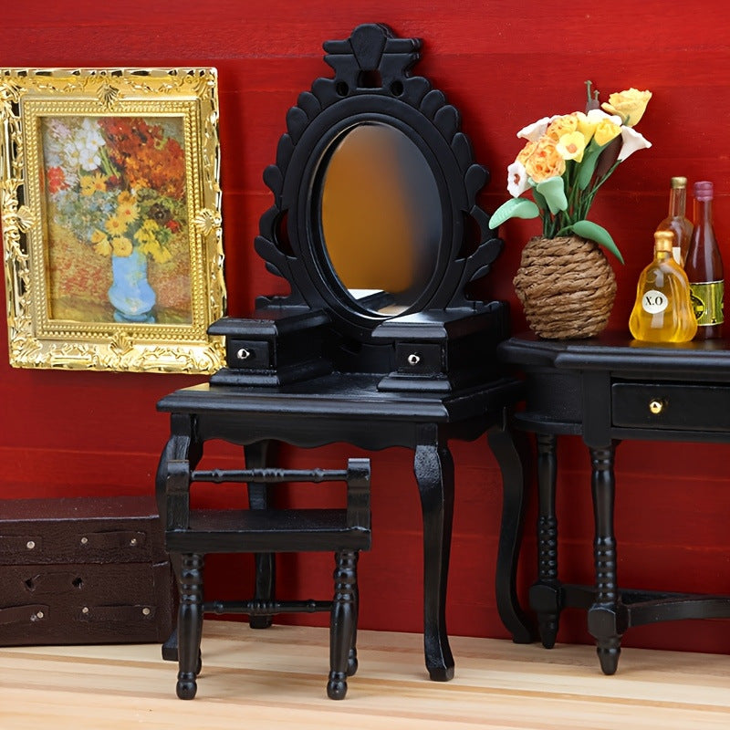 Dressing Table With Stool And Mirror Mini Furniture