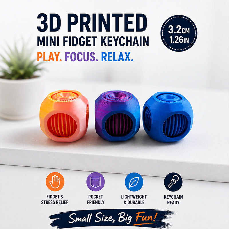 Home Decor - 3D Printed Rotating Decor Charm, Pocket Rotatable