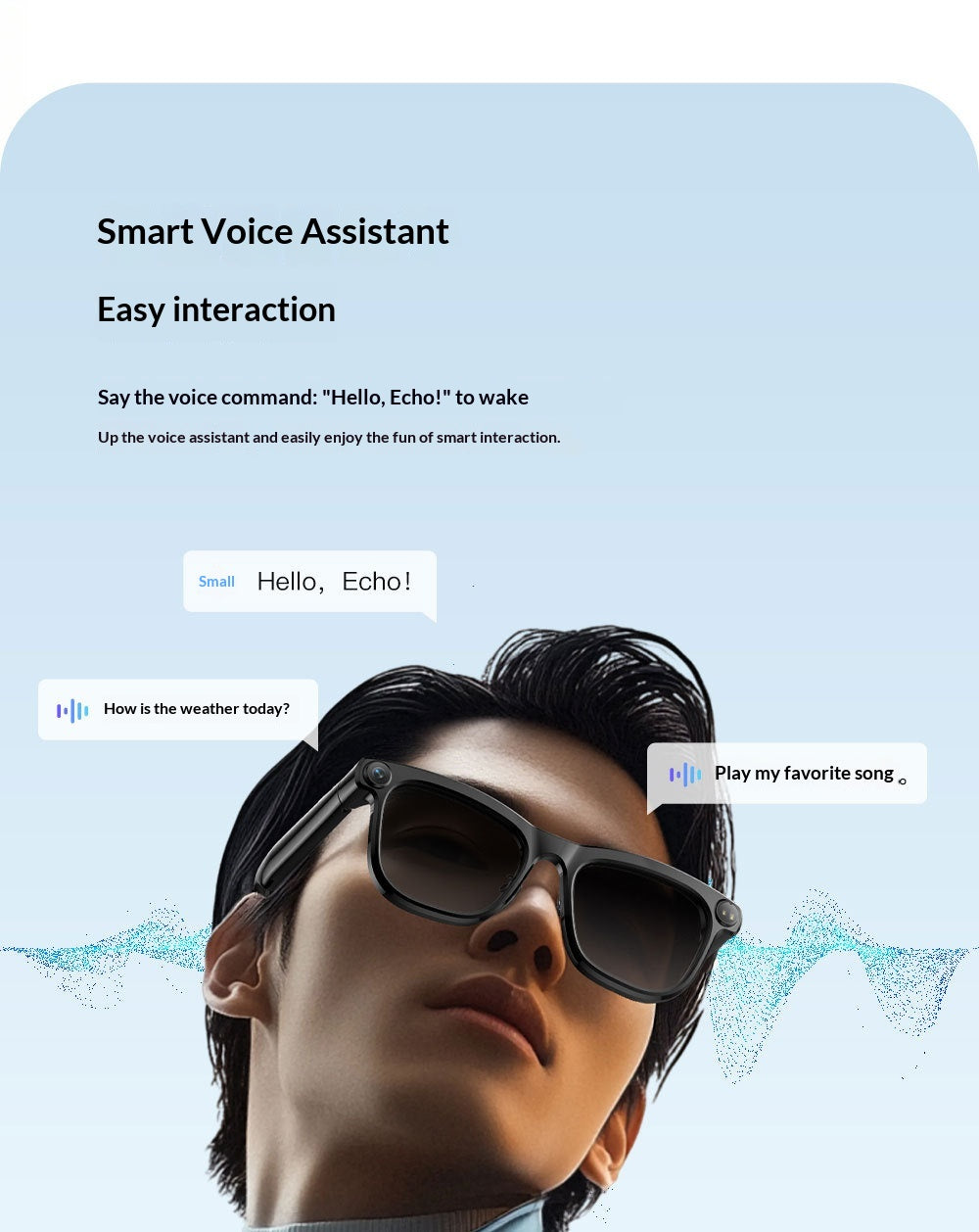 AI Smart Glasses, 1300 MP High Definition Camera, Anti Shake Shooting, Object Recognition Multi Functional Eyeglasses