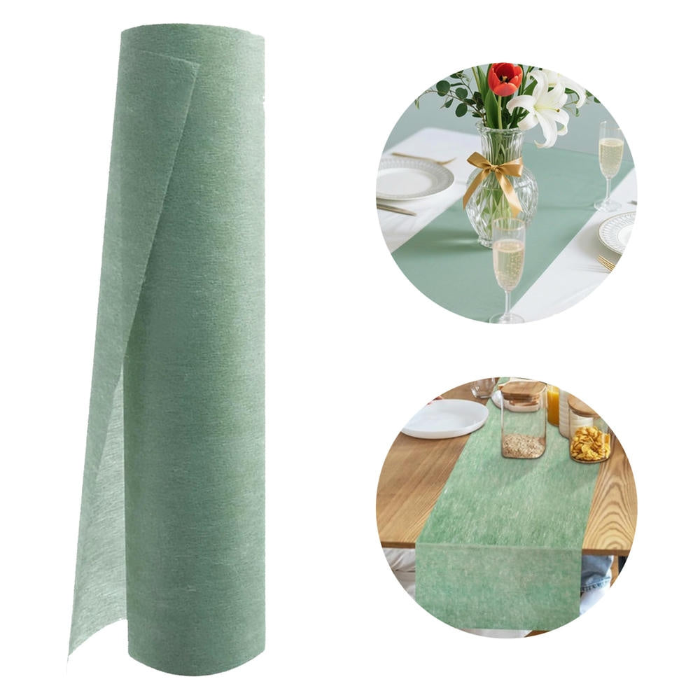 Pet Supplies - 1 Roll Of Table Runner, 30 Cm X 25 M, Eucalyptus Green