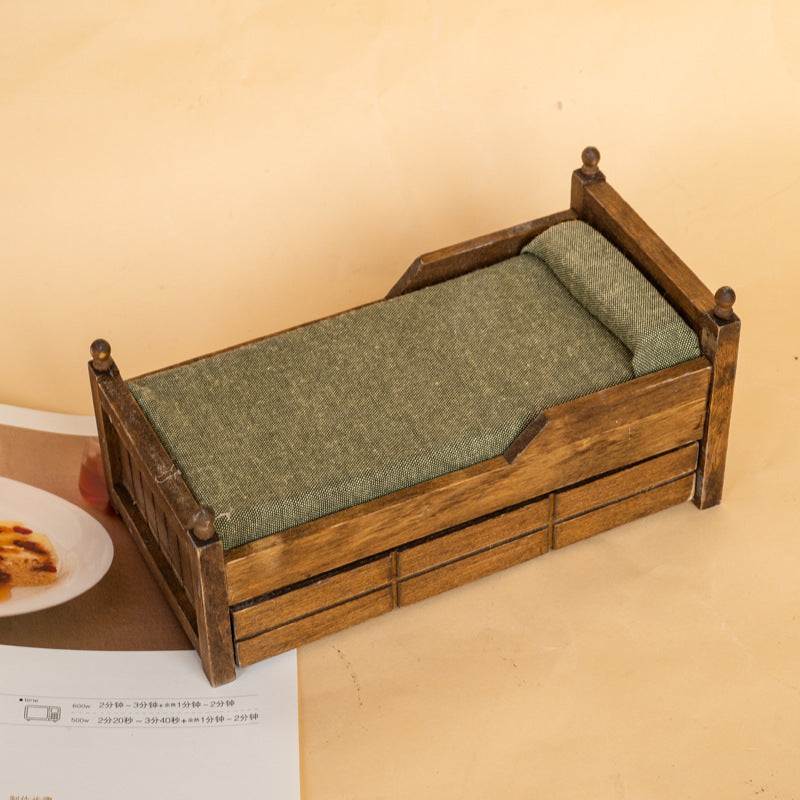 Miniature Furniture Bedroom Scene Ornament