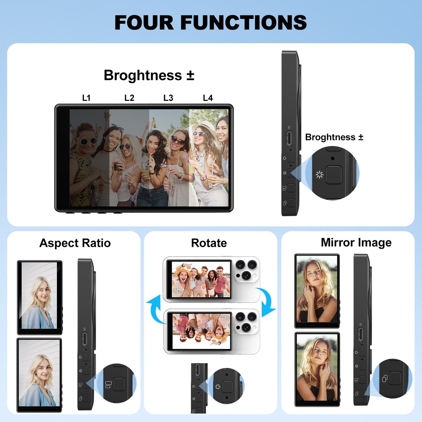 Magnetic Wireless Charging Phone Rear Selfie Projection Device