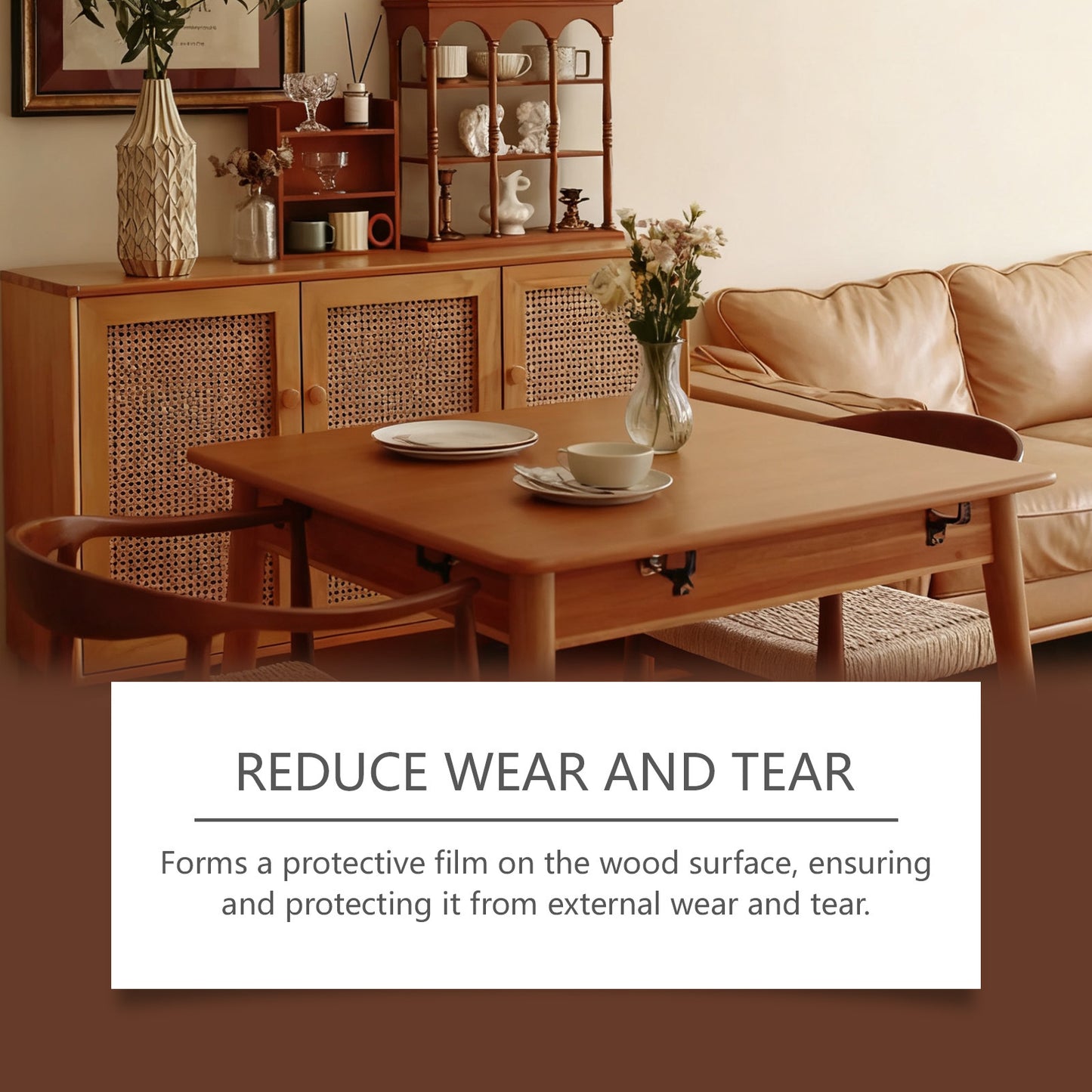 Jakehoe Beeswax Furniture Polisher Cleans And Polishes Wooden Surfaces, Enhances Shine, Household Care Agent