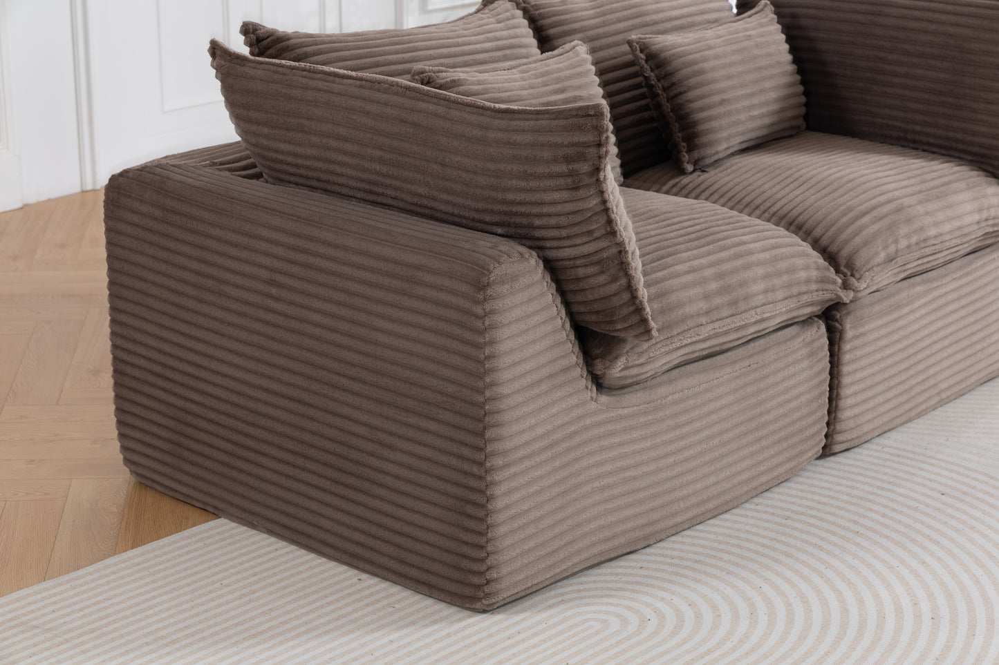 74.8" Width Cloud Couch Oversized Modular Sectional Sofa True Relax