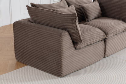 74.8" Width Cloud Couch Oversized Modular Sectional Sofa True Relax