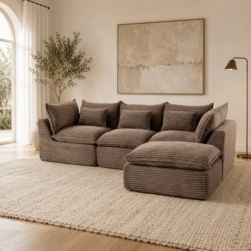 102.3" Width Cloud Couch Oversized Modular Sectional Sofa True Relax