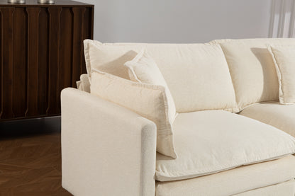 Modern 3seats with ottoman 113.77"Sectional Sofa with Waist