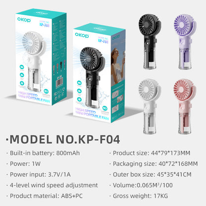 Smart Home Gadget - KP-F04 Handheld Mini Misting Fan Compact Portable