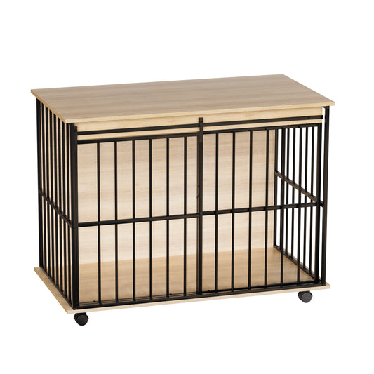 Dog crate furniture, large-sized dog crate suitable for medium to large dogs, wooden dog kennel furniture