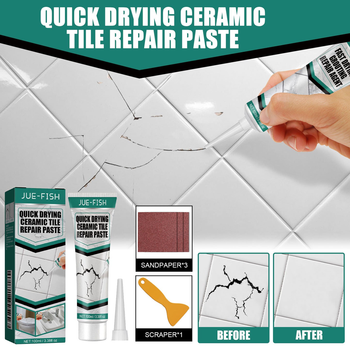 Bathtub Marble Furniture Toilet Crack Repair Tile Quick-drying Adhesive