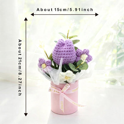 Home Decor - Handmade Crochet Flower Bouquet, Multi-color