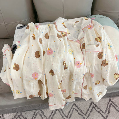 Smart Home Gadget - Striped Long-sleeved Pajamas Women's Long-pants