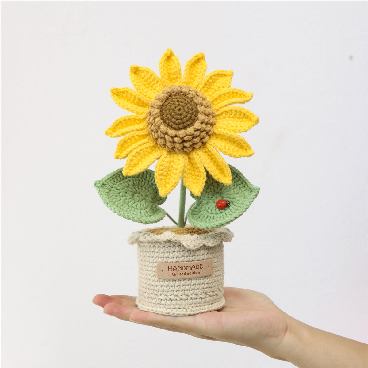 Home Decor - Handmade Crochet Flower Bouquet, Sunflower Matched With