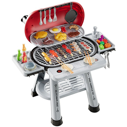 Girls Cooking Play Simulation Cooking Station Baby BBQ Kitchen Toy Set