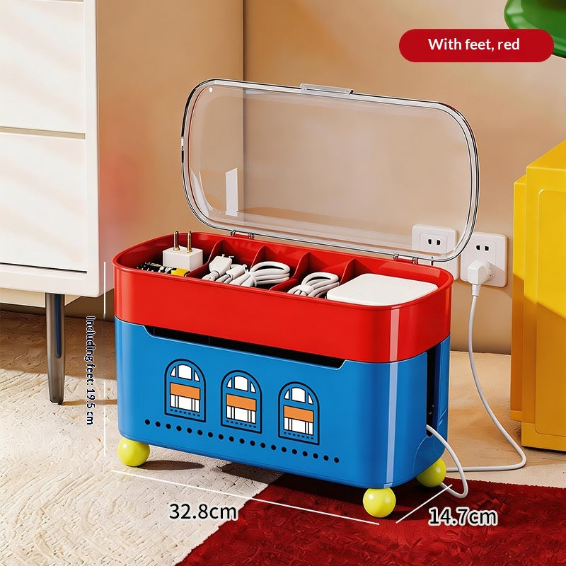 Household Desktop Data Cable Organizer With Lid