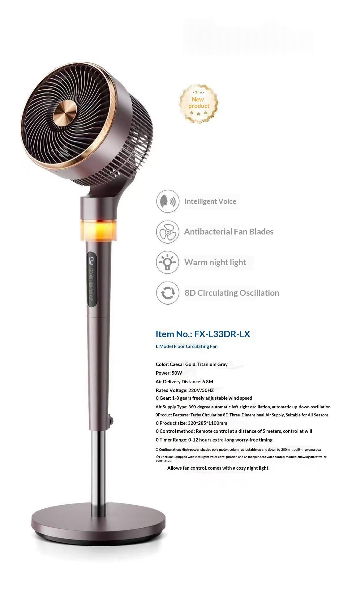 Home Silent Inverter Vertical Floor Fan