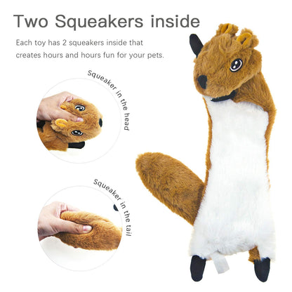 Pet Supplies - Dog Squeak Toys, No Stuffing Plush Dogs Chew Toy