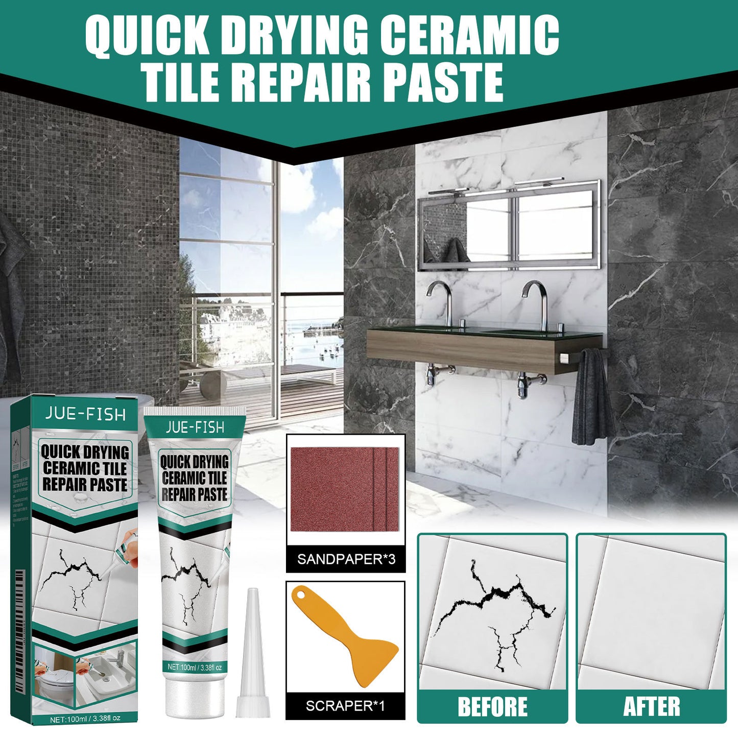 Bathtub Marble Furniture Toilet Crack Repair Tile Quick-drying Adhesive