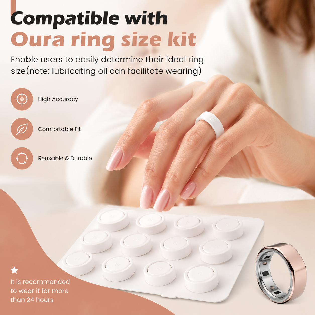Professional Ring Sizing Kit For Men Women US Standard 6-13 Accurate Finger Gauge Measuring Set Jewelry Tool For Smart Rings