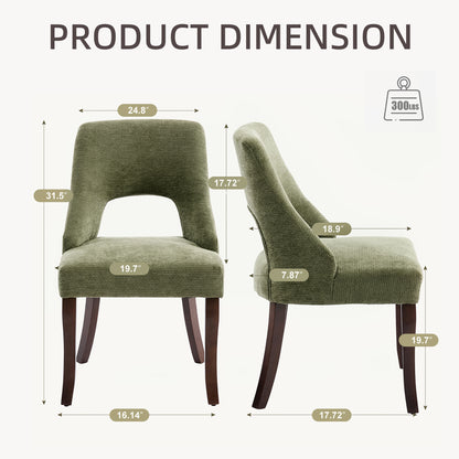Kitchen Organizer - Dining Chair Set of 2,Upholstered Chenille Fabric