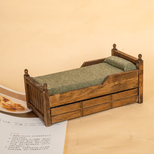 Miniature Furniture Bedroom Scene Ornament