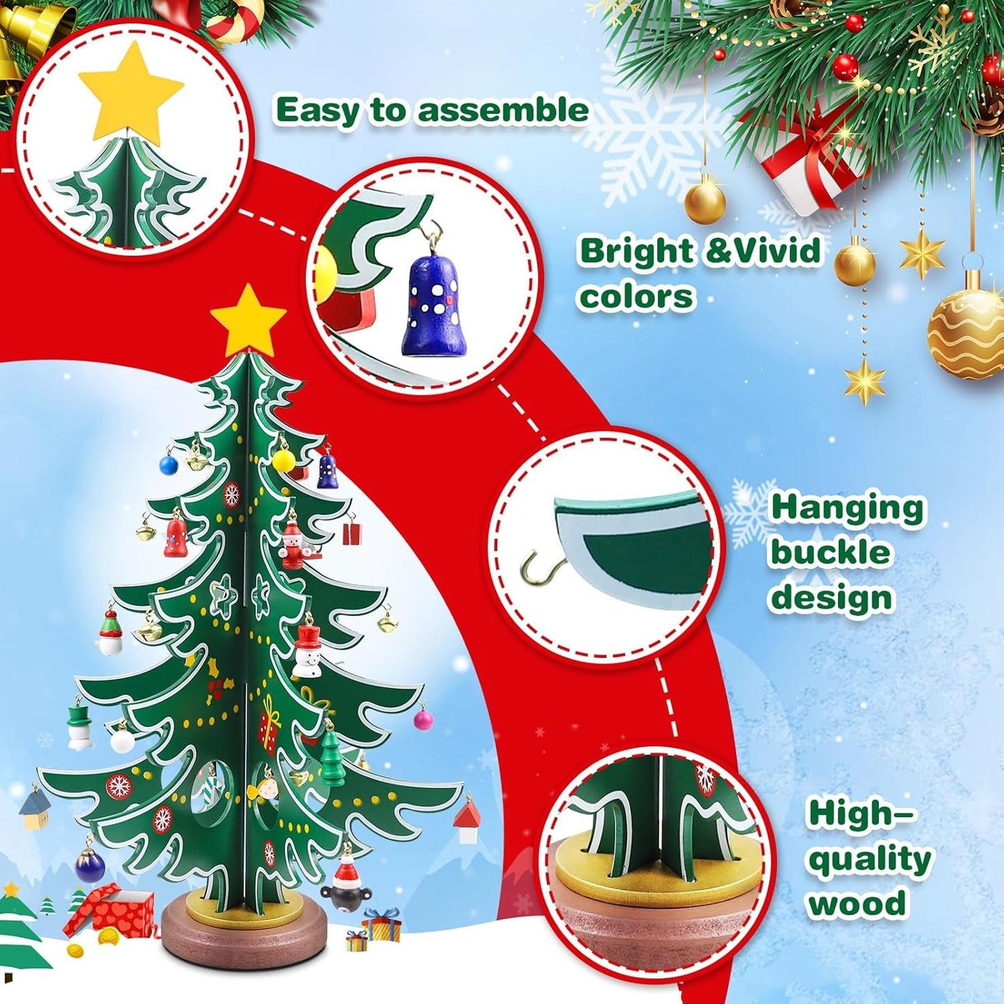 Pet Supplies - DIY Christmas Tree Decoration Set With 24 Pieces: 1
