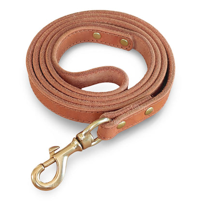 Pet Supplies - Pet Rope Dog Leash Genuine Full-grain Leather Rope