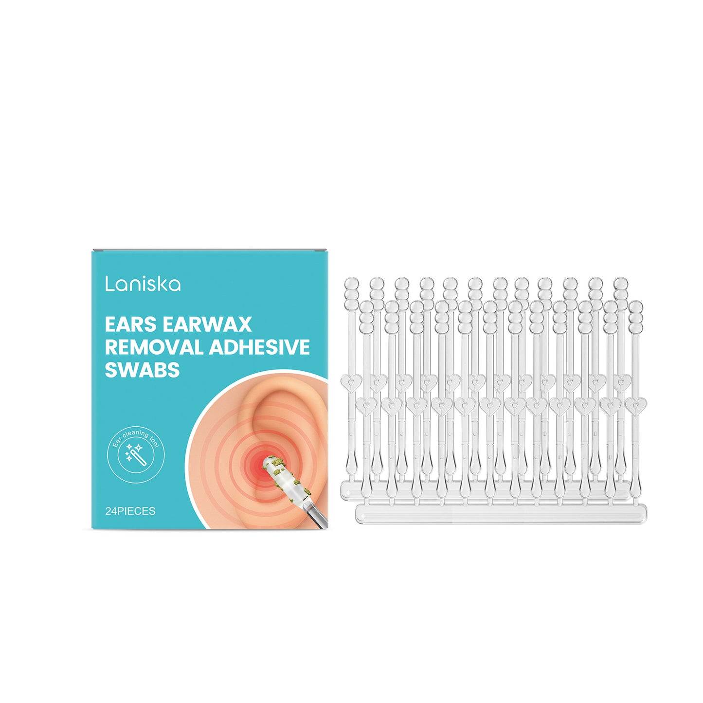 Laniska Ear Cleaning Care Stick, A Cleaning Tool For Removing Ear Dirt And Odor, For Daily Home Care