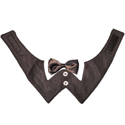 British-style Suit Pet Bib Velcro Pet Triangle Scarf