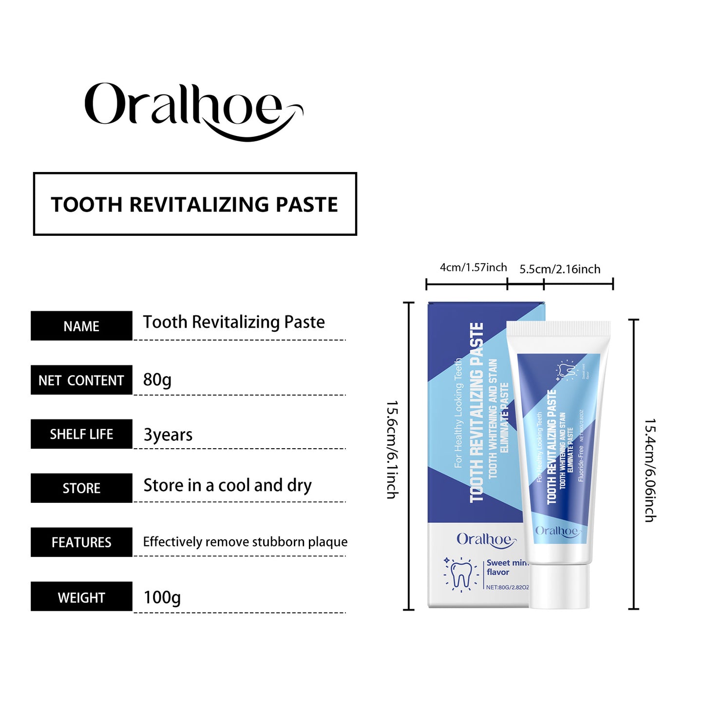 Cleaning Tools - Deep Cleaning Bright White Toothpaste 80g 1box