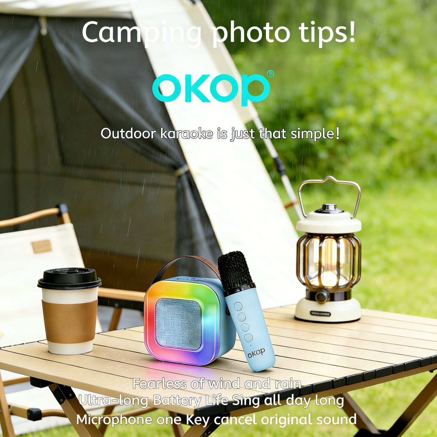 KP-K07 Bluetooth Wireless Karaoke Microphone Speaker Mini All-in-One Home KTV System New Arrival In Stock