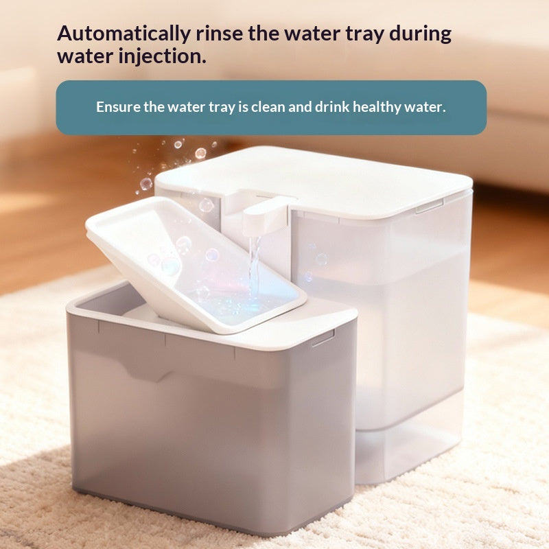 Pet Water Fountain Cat Bowl With Dirt Separation Design Automatic Water Dispenser