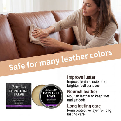 West Moon Furniture Brunizo Leather & Wood 2-in-1 Care Cream For Cleaning And Maintaining Leather And Wooden Furniture