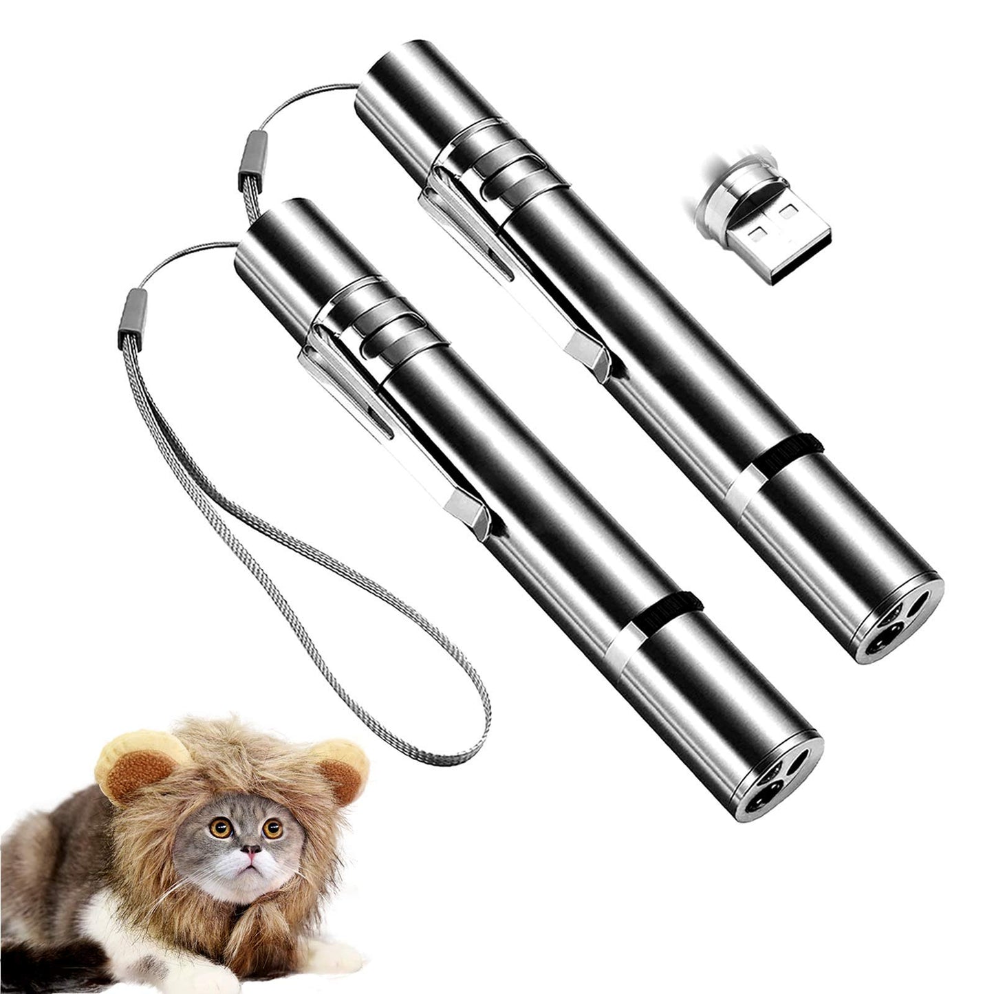 Pet Supplies - Interactive Cat Toy, Rechargeable Red Light Chasing