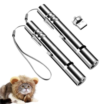 Pet Supplies - Interactive Cat Toy, Rechargeable Red Light Chasing