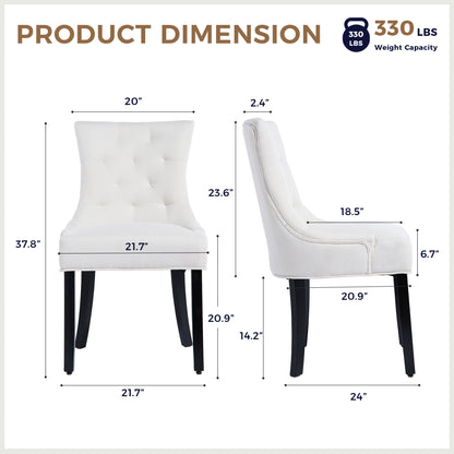 Kitchen Organizer - Modern Tufted Dining Chair, Linen Upholstery