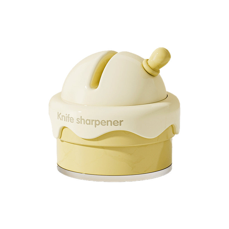 Ice Cream Shaped Suction Cup Knife Sharpener For Home Kitchens