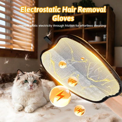 Pet Hair Removal Glove For Dogs & Cats, Upgraded Reusable Electrostatic Pet Hair Remover Glove, Magic Brush Mitt Tool For Couch, Furniture, Bed