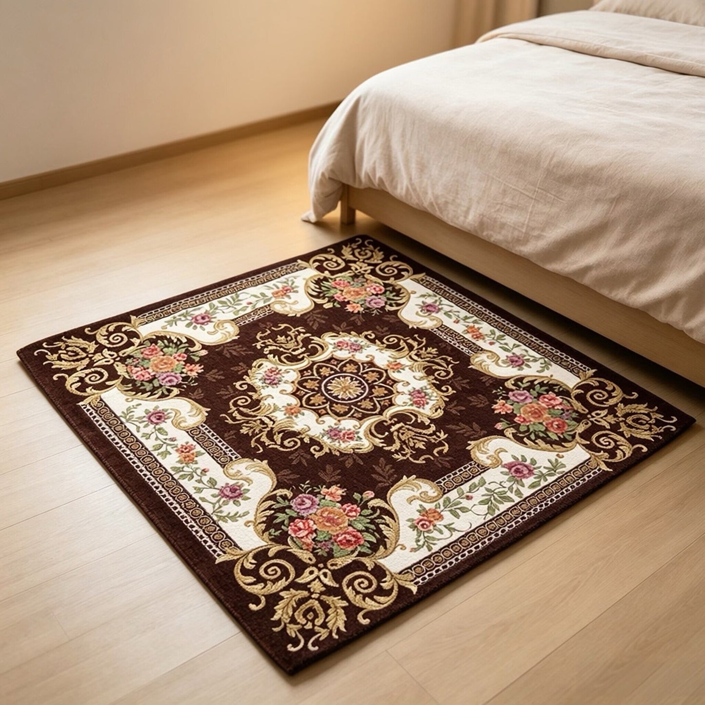 1pc Classic Home Style European Style Vintage Style Floral Pattern Carpet