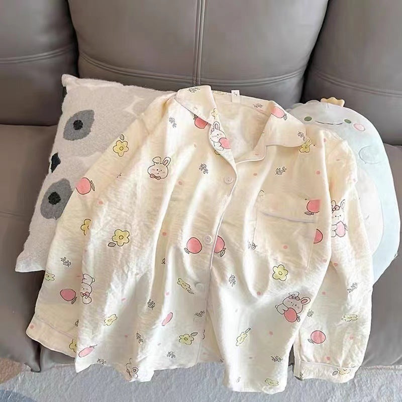 Smart Home Gadget - Striped Long-sleeved Pajamas Women's Long-pants