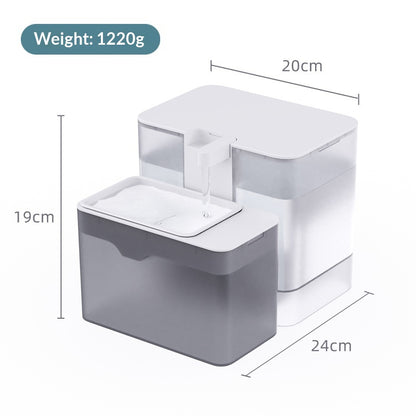 Pet Water Fountain Cat Bowl With Dirt Separation Design Automatic Water Dispenser