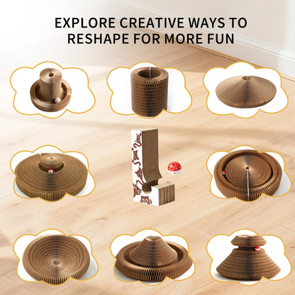 Multi-form Foldable Magic Organ Cat Scratcher Corrugated Cardboard