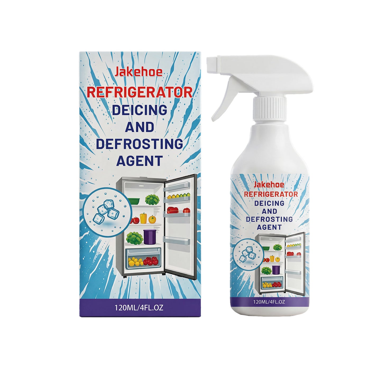 Jakehoe Defrosting Spray For Daily Cleaning Of Household Refrigerators And Freezers, Easy-To-Use Multifunctional Spray For Defrosting And Thawing