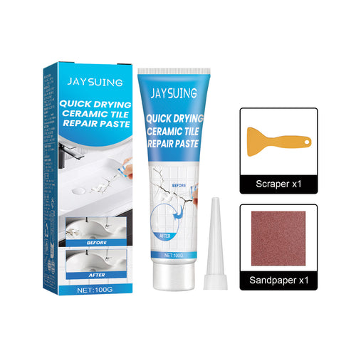 Jaysuing Tile Repair Adhesive For Bathtubs, Marble Furniture, Floor Tiles, Toilets, Crack Repair, Hole Filling, And Grouting