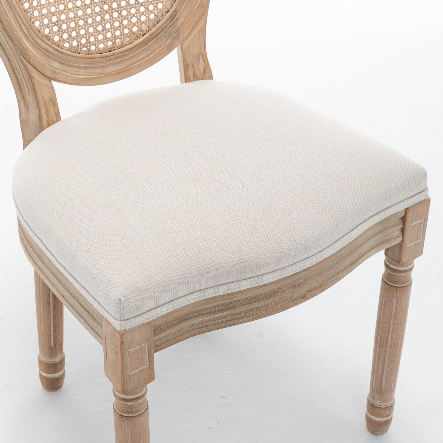 Kitchen Organizer - Farmhouse Solid Wood Frame Dining Chairs with