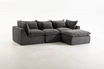 102.3" Width Cloud Couch Oversized Modular Sectional Sofa True Relax
