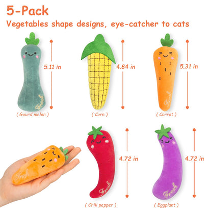 Cleaning Tools - Catnip Cat Toys, 5 Pack, Plush Catnip Toys For