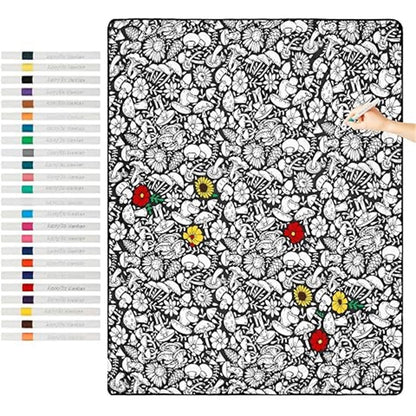 Creative Coloring DIY Multi-Functional Nap Blanket For Home Leisure