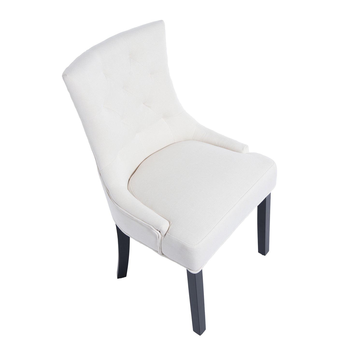 Kitchen Organizer - Modern Tufted Dining Chair, Linen Upholstery