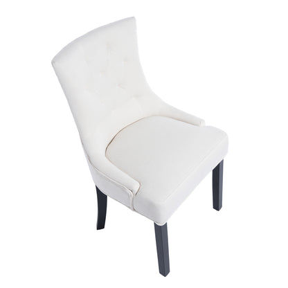 Kitchen Organizer - Modern Tufted Dining Chair, Linen Upholstery
